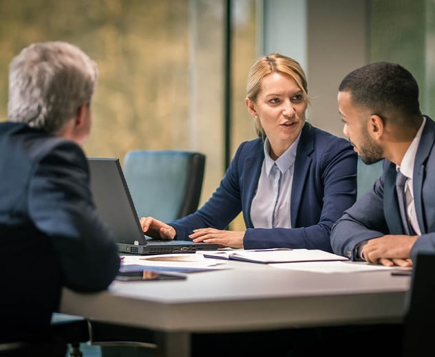 A group of colleagues collaborating.