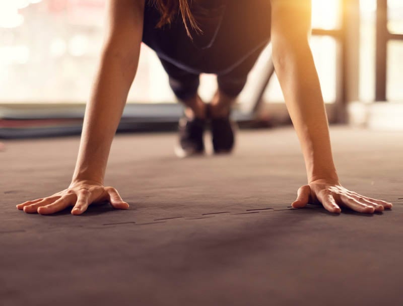 A photo of someone exercising.