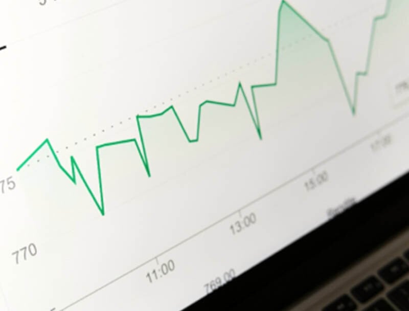 A chart portraying financial targets.